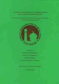 Image of Analisis Pengaruh Kedisiplinan Terhadap Kinerja Pegawai di Balai Inseminasi Buatan