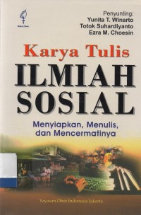 Image of Karya tulis ilmiah sosial: menyiapkan, menulis, dan mencermatinya